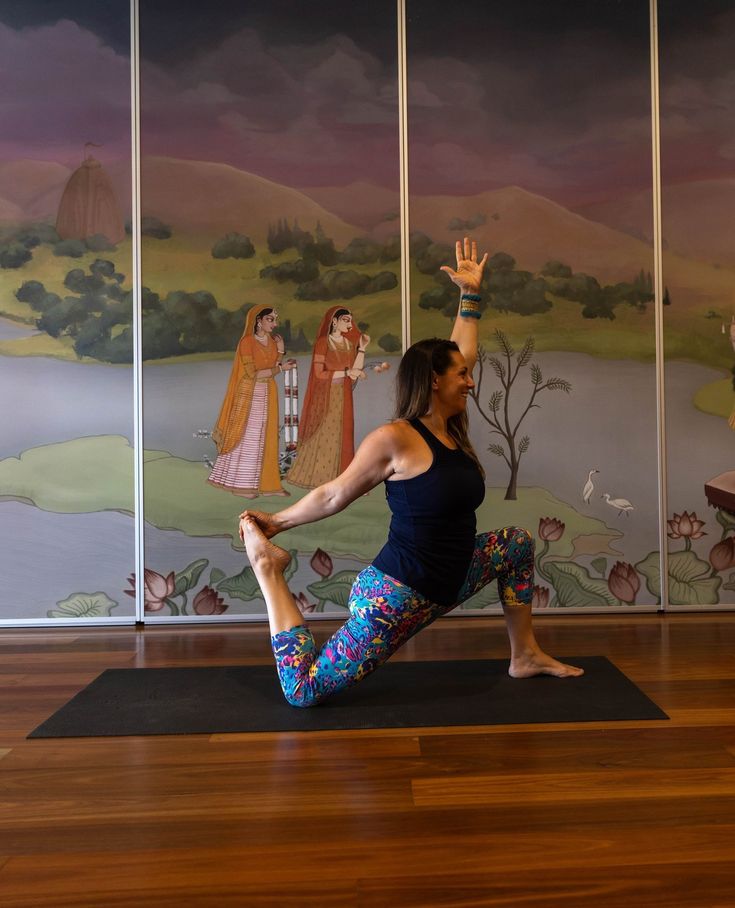 Woman smiling after a yoga session